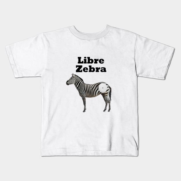 Libre Zebra Kids T-Shirt by CatGirl101